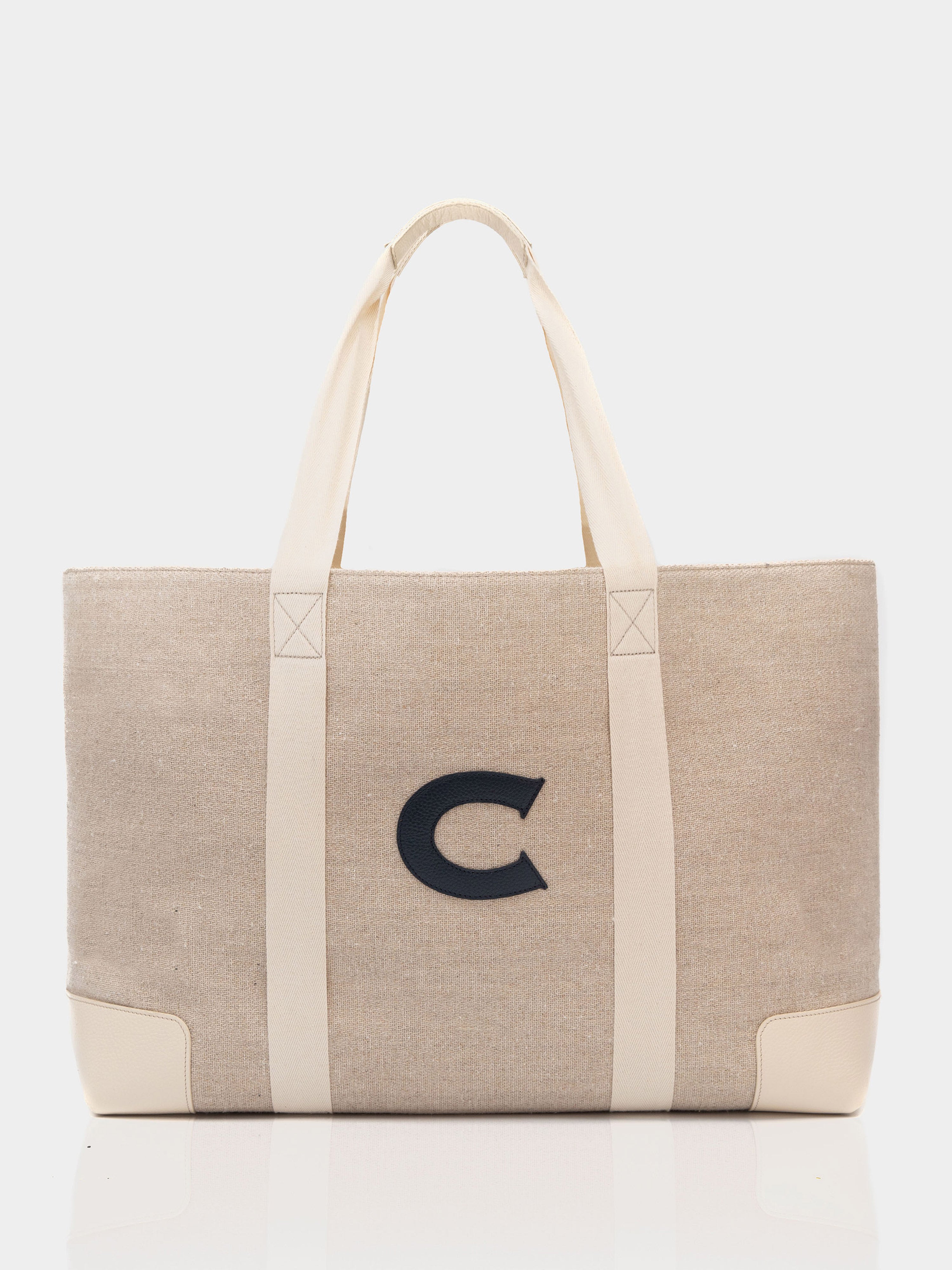 Chanel canvas beach discount bag