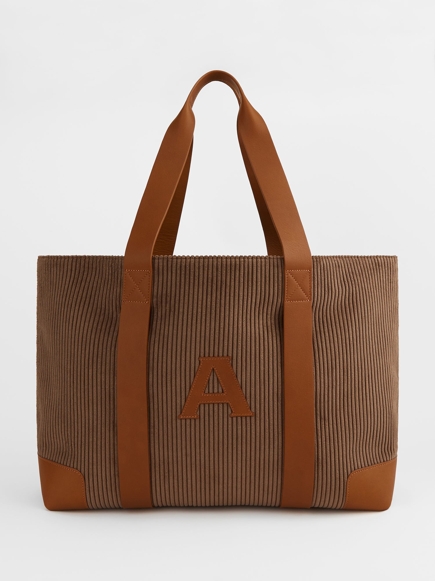 The Oversized Corduroy Tote Bag Khaki Autumn