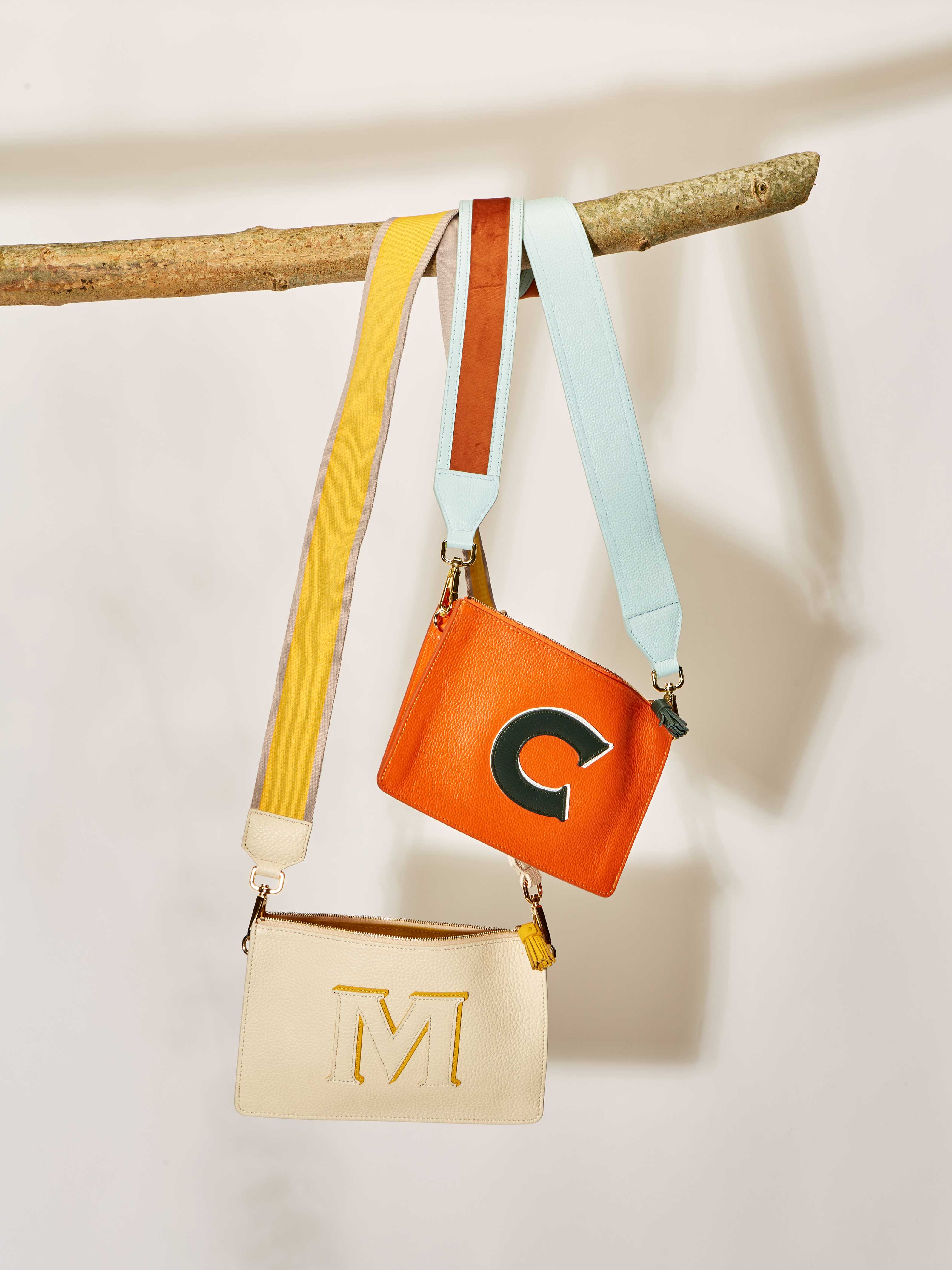 'Letter C' The Alphabet Clutch, Orange & Pink