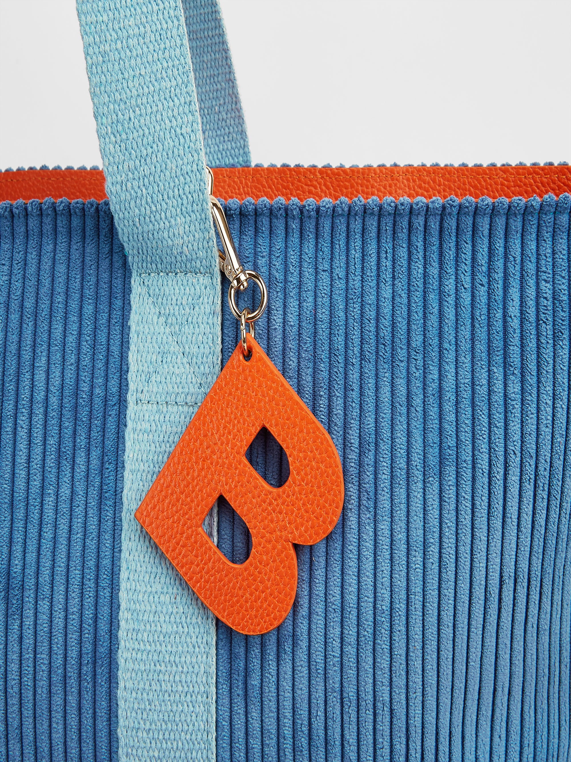 The Letter Charm, Orange & Baby Blue