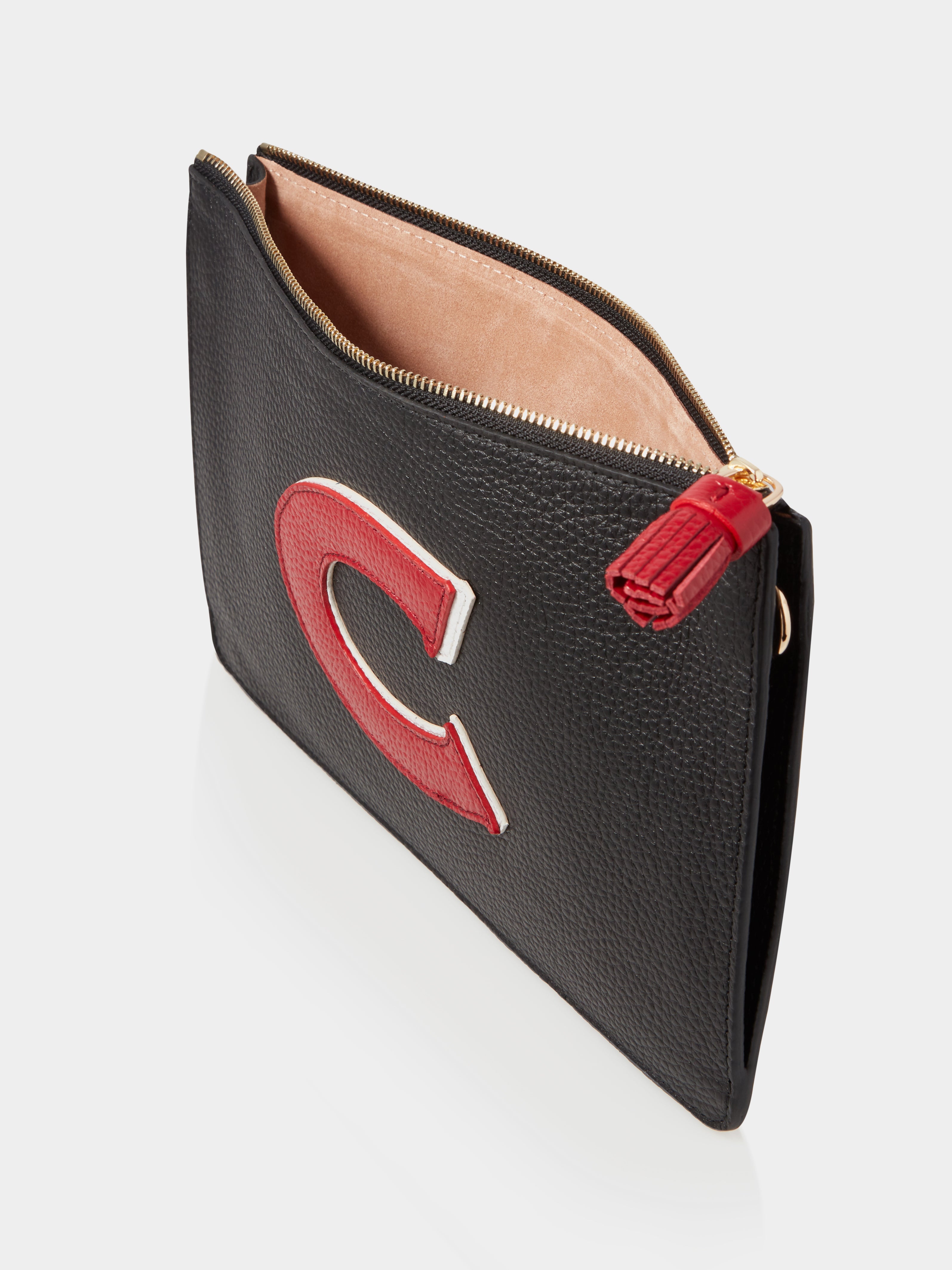 The Alphabet Clutch Black Red